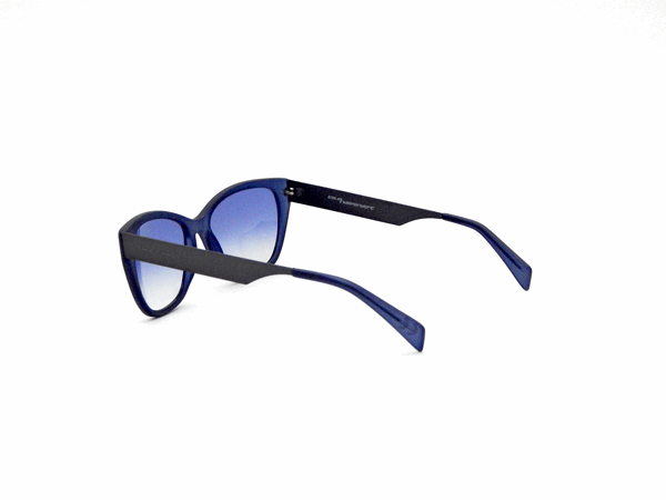 Italia Independent Occhiali Da Sole Uomo Modello 0914-DHA-022 – Montatura Nero/Blu, Lenti 54mm, Design Italiano Alla Moda