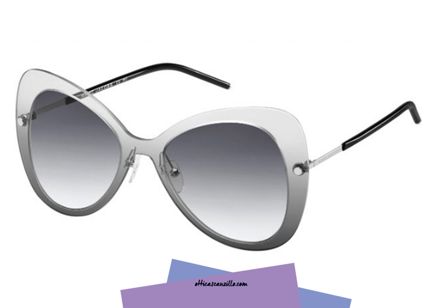 Marc Jacobs 501 Fashion Show Style White Rectangle Stripe Line MJ501S  Sunglasses | eBay
