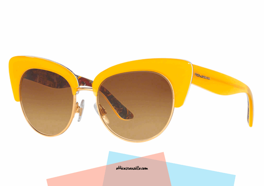 Dolce and gabbana yellow 2024 sunglasses