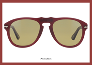 New color Grenade sunglasses Persol PO0649S col. 902183 from the classic Persol form. Sunglasses with Frame celluloid wine red / burgundy with green photochromic and polarized lenses. Persol sunglasses unique in its kind, with a modern and innovative character. Innovation and tradition for this unisex accessory became the eyewear most loved by the early 70s.