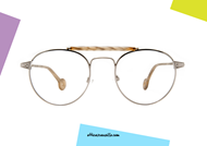 round metal Hally and Son eyewear HS547 col. V01 shop online at discounted price on otticascauzillo.com