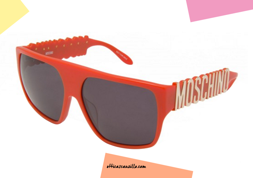 oversized orange Sunglasses MOSCHINO MO771 col.S04 shop online on otticascauzillo.com