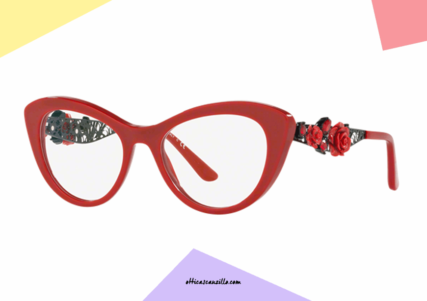 shop online Eyeglasses Dolce and Gabbana DG3265B col.3088 red discounted price on otticascauzillo.com