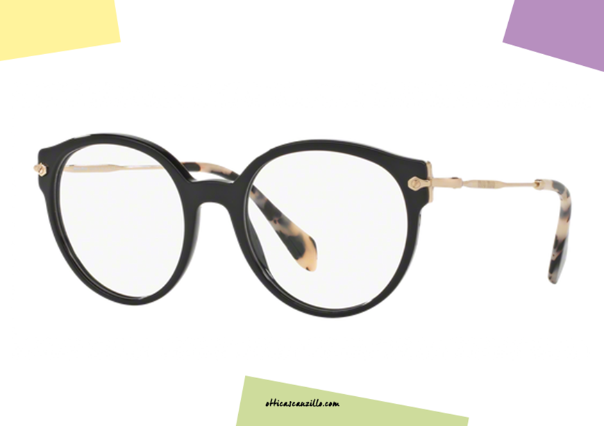 acquisto online Nuova collezione occhiali da vista MIU MIU 04PV col.1AB1O1 nero a prezzo scontato su otticascauzillo.com