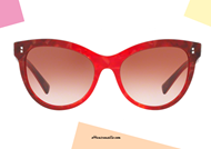Occhiale da sole con borchie rosso Valentino VA4013col. 503313 rosso su otticascauzillo.com