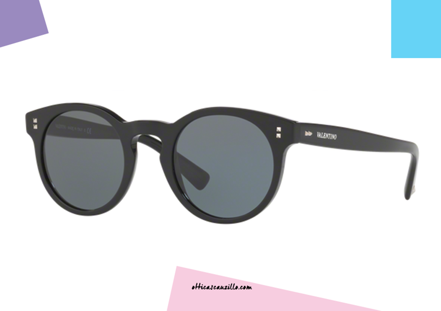 Round sunglasses Valentino VA4009 col. 501087 black on otticascauzillo.com