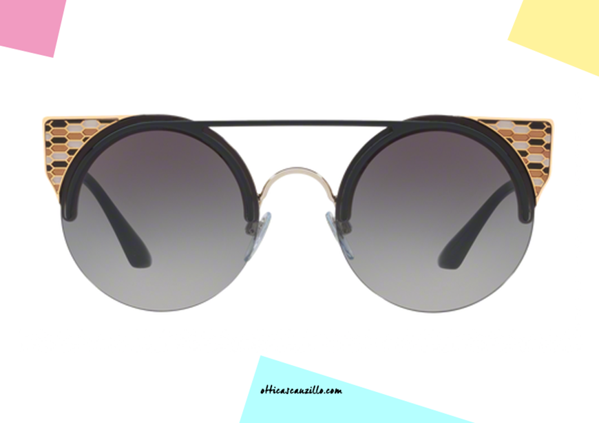Sunglasses  Bella Gigi Hadid Bulgari BV 6088 col. 20188G black on otticascauzillo.com