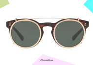 Glasses with sunglasses clips Valentino VA4009CB col. 500271 havana green on otticascauzillo,com