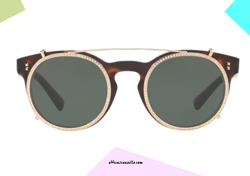 sikkerhed boom makeup Glasses with sunglasses clips Valentino VA4009CB col. 500271 havana green |  Occhiali | Ottica Scauzillo