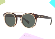 Glasses with sunglasses clips Valentino VA4009CB col. 500271 havana green on otticascauzillo,com