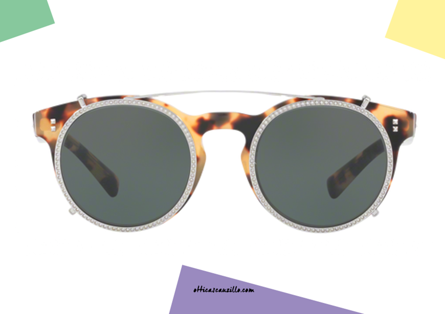 Soar forstene Yoghurt Glasses with sunglasses clips Valentino VA4009CB col. 503671 havana yellow  | Occhiali | Ottica Scauzillo