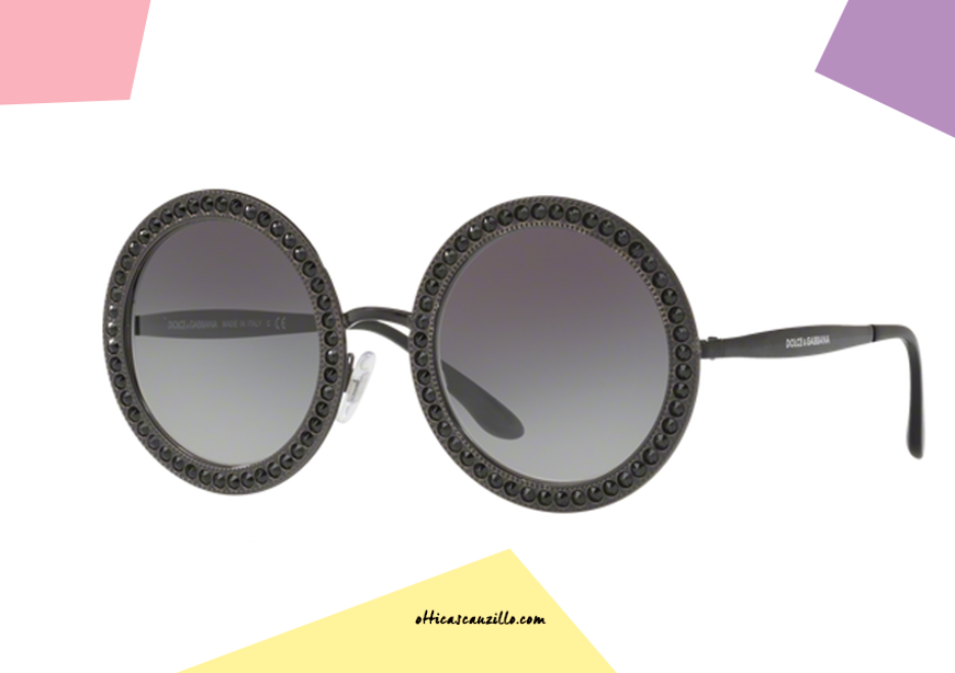 shop online special collection Sunglasses DGCAPRI Dolce & Gabbana DG2170 col. 01 / 8G black on otticascauzillo.com