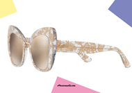 Dolce&Gabbana lace sunglasses DG4319 col. 31535A transparent with gold shop online on otticascauzillo.com
