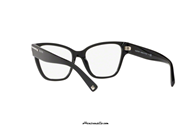 Eyeglasses Valentino VA3017 col. 5001. Black celluloid butterfly frame with decorative metal studs on the front and on the temples that emphasize the important and sinuous shapes of this Valentino eyewear. Buy now your Valentino VA3017 eyeglasses, show your rock soul!