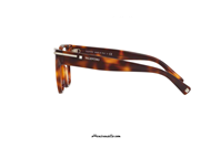 Eyeglasses Valentino VA3017 col. 5011. Light havana celluloid butterfly frame with decorative metal studs on the front and on the temples that emphasize the important and sinuous shapes of this Valentino eyewear. Buy now your Valentino VA3017 eyeglasses, show your rock soul!