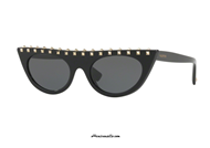 Occhiale da sole con borchie Valentino VA4018 col. 500187 nero su otticascauzillo.com