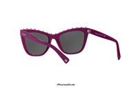 Valentino VA4022 col. 501787 fuchsia sunglasses with studs on otticascauzillo.com
