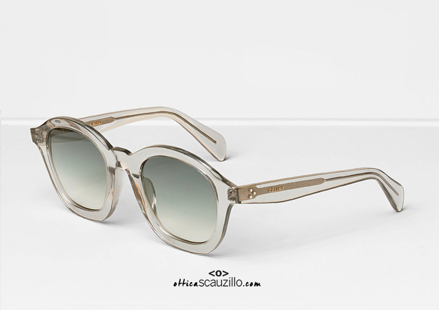 shop online Sunglasses CELINE round 40017I col. Grey on otticascauzillo.com