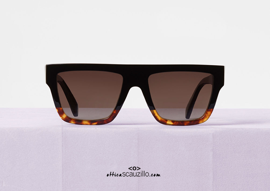 shop online Sunglasses CELINE rectangular 40016I col. black / havana on otticascauzillo.com 