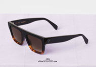 shop online Sunglasses CELINE rectangular 40016I col. black / havana on otticascauzillo.com 