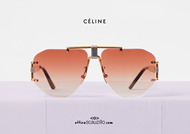shop online Aviator metal sunglasses CELINE 40039U col. pink on otticascauzillo.com
