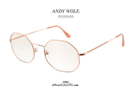 shop online Glasses Andy Wolf mod. 4729 col. Pink gold on otticascauzillo.com