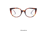 Saturnino Eyewear Etheline col. 2 tortoise eyeglasses on otticascauzillo.com