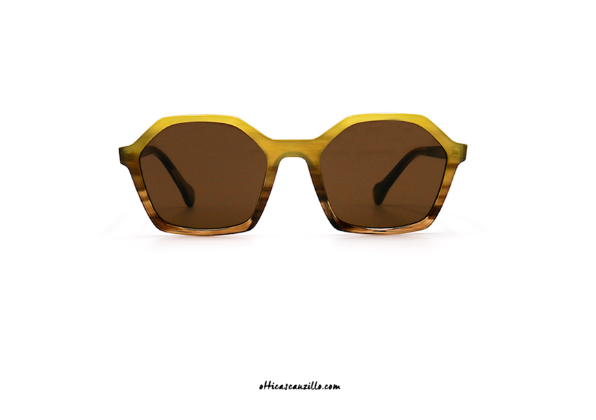 Occhiale da sole Saturnino Eyewear Hexa col. 5 giallo su otticascauzillo.com. Spedizione gratuita in Italia.