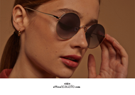 shop online Sunglasses GIGI Barcelona BALI round 6320/5 gold on otticascauzillo.com at discounted price