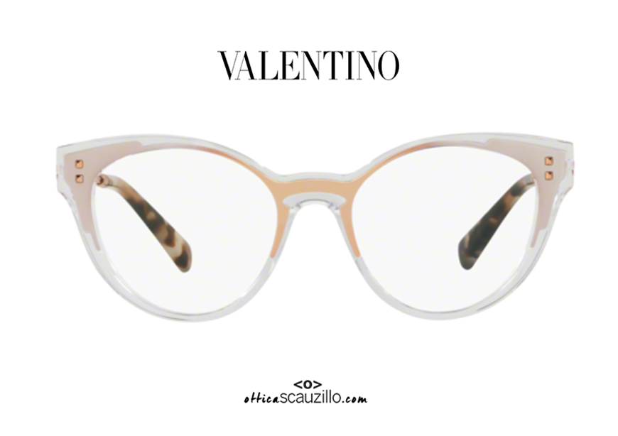 Eyeglasses Valentino VA3018 col.5075 white and gold | Occhiali | Ottica Scauzillo