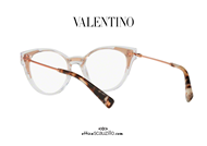 shop online Eyeglasses Valentino VA3018 col.5075 white and gold on otticascauzillo.com 