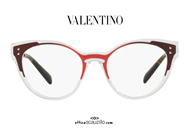 acquisto online Occhiale da vista trasparente Valentino VA3018 col.5072 rosso su otticascauzillo.com 