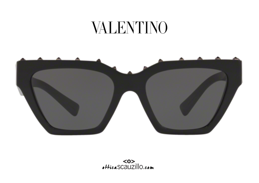 shop online studs Sunglasses Valentino Dark Polo Gang VA4046 col. 500187 black on otticascauzillo.com 