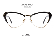 shop online vintage mood Eyeglasses Andy Wolf mod. 5047 col. A black on otticascauzillo.com 