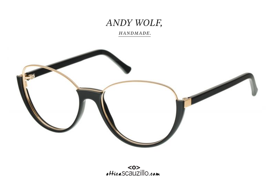 shop online Eyeglasses Andy Wolf mod. 5042 col. A black and gold on otticascauzillo.com 