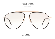 shop online Aviator eyeglasses Andy Wolf mod. 4726 col. A black and gold on otticascauzillo.com 