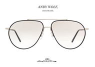 shop online Aviator eyeglasses Andy Wolf mod. 4726 col. C silver and blue on otticascauzillo.com  