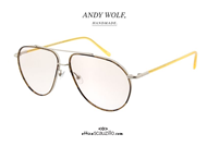 shop online Aviator eyeglasses Andy Wolf mod. 4726 col. D silver and havana on otticascauzillo.com 