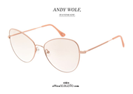 shop online Eyeglasses butterfly Andy Wolf mod. 4740 col. C rose gold on otticascauzillo.com 