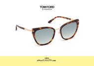 shop online Sunglasses TOM FORD SIMONA FT0717 col. 53Q havana on otticascauzilo.com 