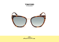 shop online Sunglasses TOM FORD SIMONA FT0717 col. 53Q havana on otticascauzilo.com 