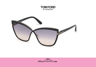 shop online Sunglasses TOM FORD SANDRINE FT0715 col. 01B black on otticascauzillo.com