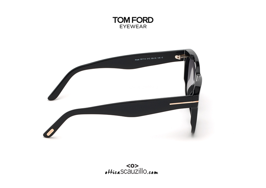 Sunglasses Tom Ford Rhett Ft714 Col 01c Black Occhiali Ottica Scauzillo