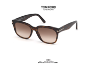 shop online Sunglasses TOM FORD RHETT FT714 col. 53F brown havana. on otticascauzillo.com