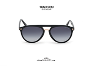 shop online Sunglasses TOM FORD BURTON FT697 col.01W black blue gradient on otticascauzillo.com 