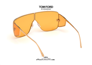 shop online Sunglasses TOM FORD SPECTOR FT708 col.33E gold and orange on otticascauzillo.com 