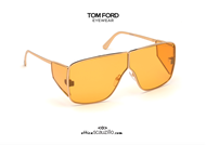 shop online Sunglasses TOM FORD SPECTOR FT708 col.33E gold and orange on otticascauzillo.com 