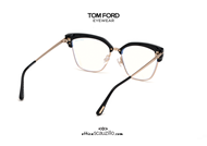 shop online Cat eyeglasses TOM FORD FT 5547B col.001 black on otticascauzillo.com 