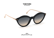 shop online Sunglasses TOM FORD CHLOE FT663 col.01B black on otticascauzillo.com 