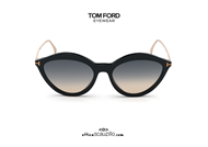 shop online Sunglasses TOM FORD CHLOE FT663 col.01B black on otticascauzillo.com 